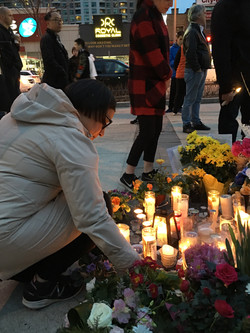 Lighting a candle