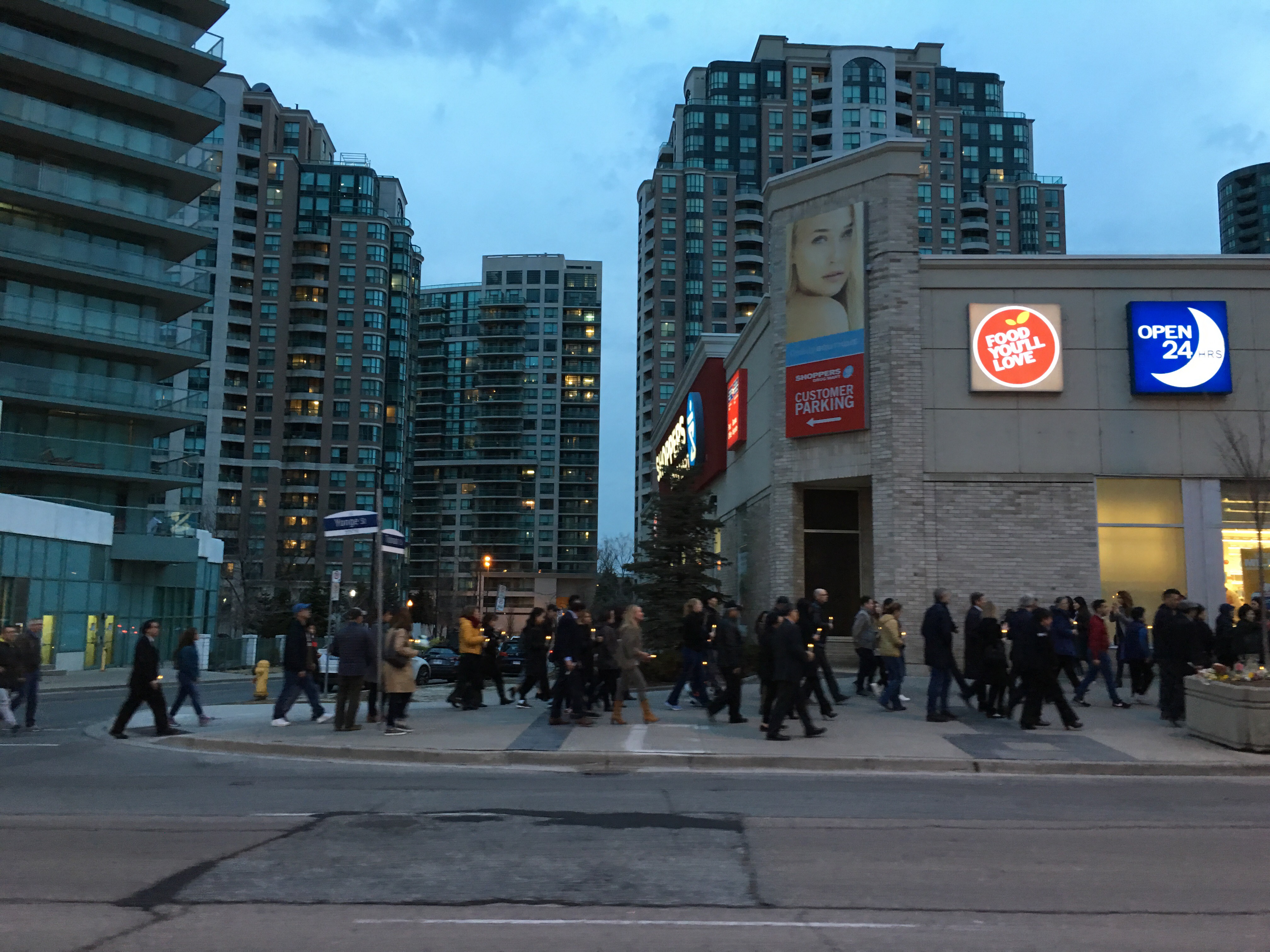 People marching to Olive Square 1