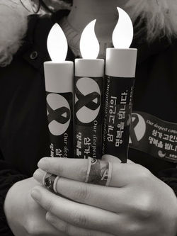 Dana with candles