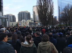 People at Mel Lastman Square