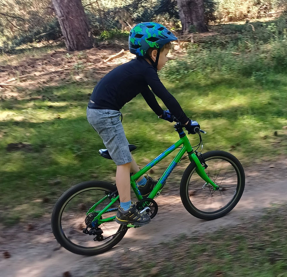 7 year old jack riding his mountain bike