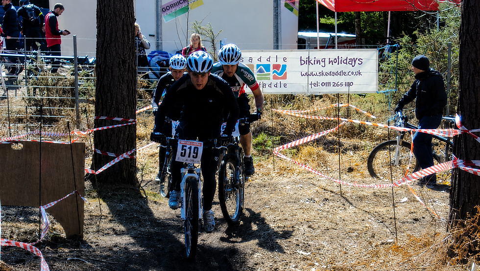 Sven racing his mountain bike in 2010 in the Gorrick xc race series