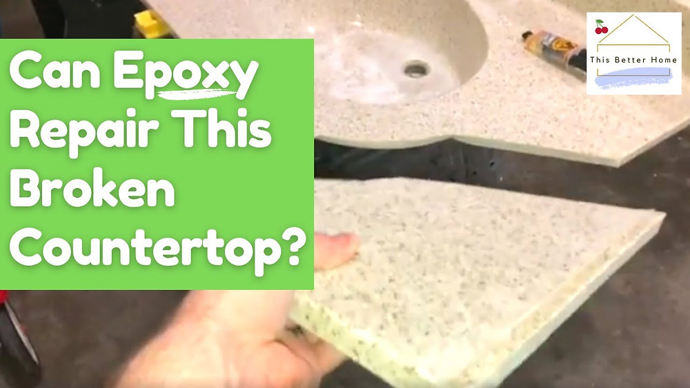 🍒 **Epoxy Glue** to the Rescue Watch Me DIY Fix / Repair This Cracked Bathroom Vanity Countertop