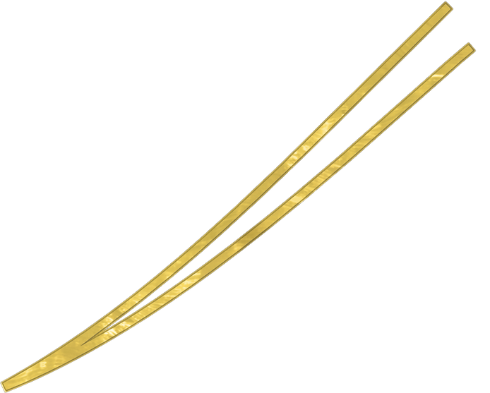 Left 3D gold arch