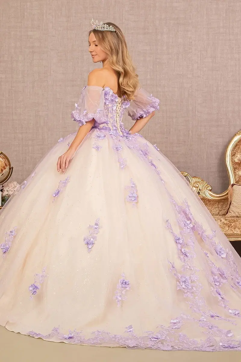 Thumbnail: Hazel Gown Champagne/ Lilac SIZE XS