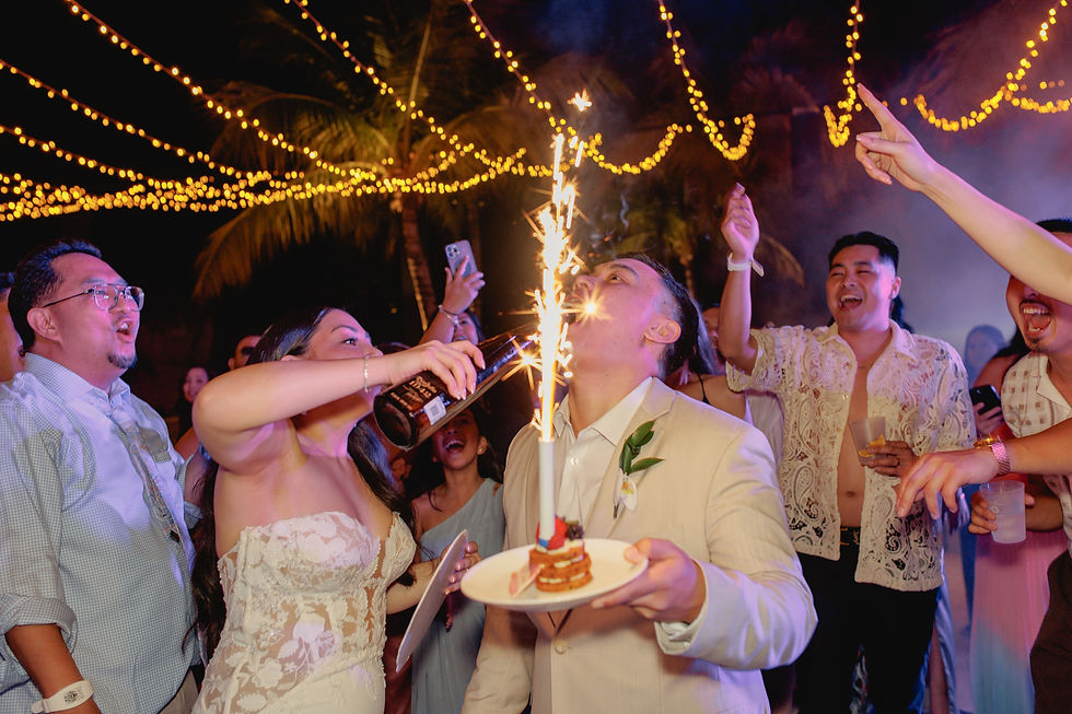 Party time at the wedding reception