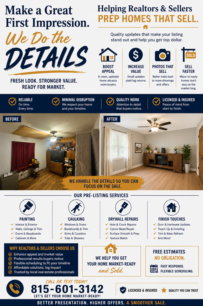 Realtor-focused home prepping flyer