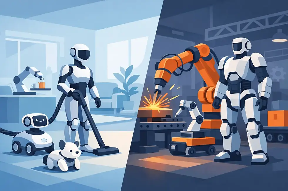 Consumer Robots vs Industrial Robots Explained
