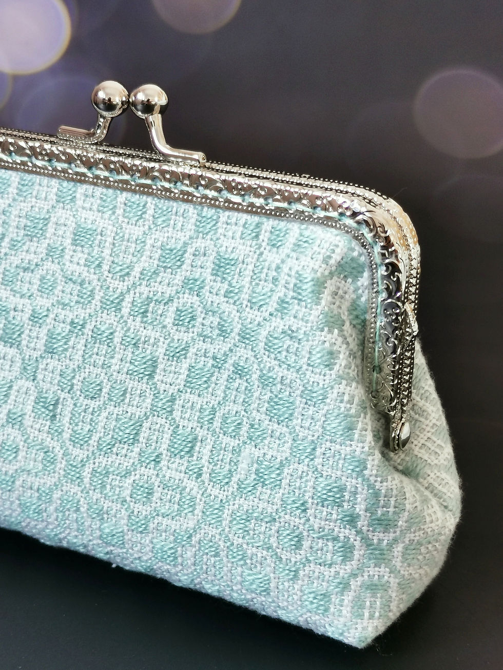 縮圖：手織布古典歐風口金包