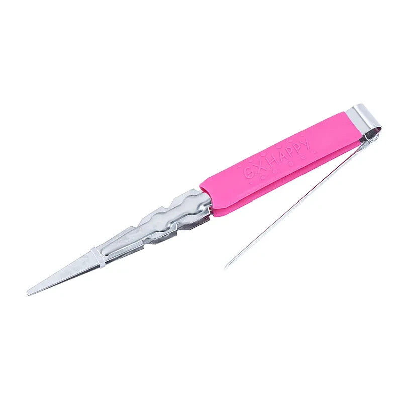 Thumbnail: Stainless Steel Silicone Handle Grip with Hole Poker Hookah Tongs