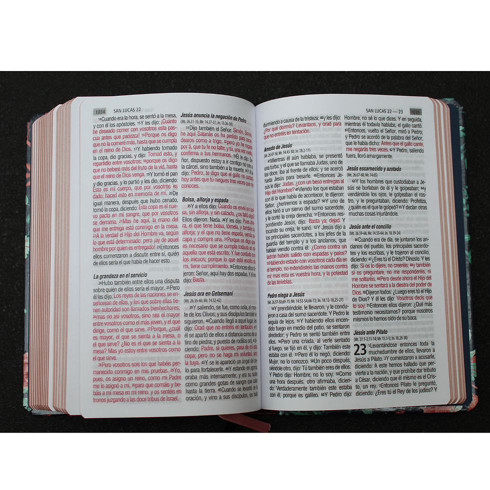 Miniature : Santa Biblia Reina-Valera letra grande tapa dura floreada