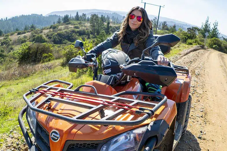 woman on her atv in Brown Mountain OHV trail