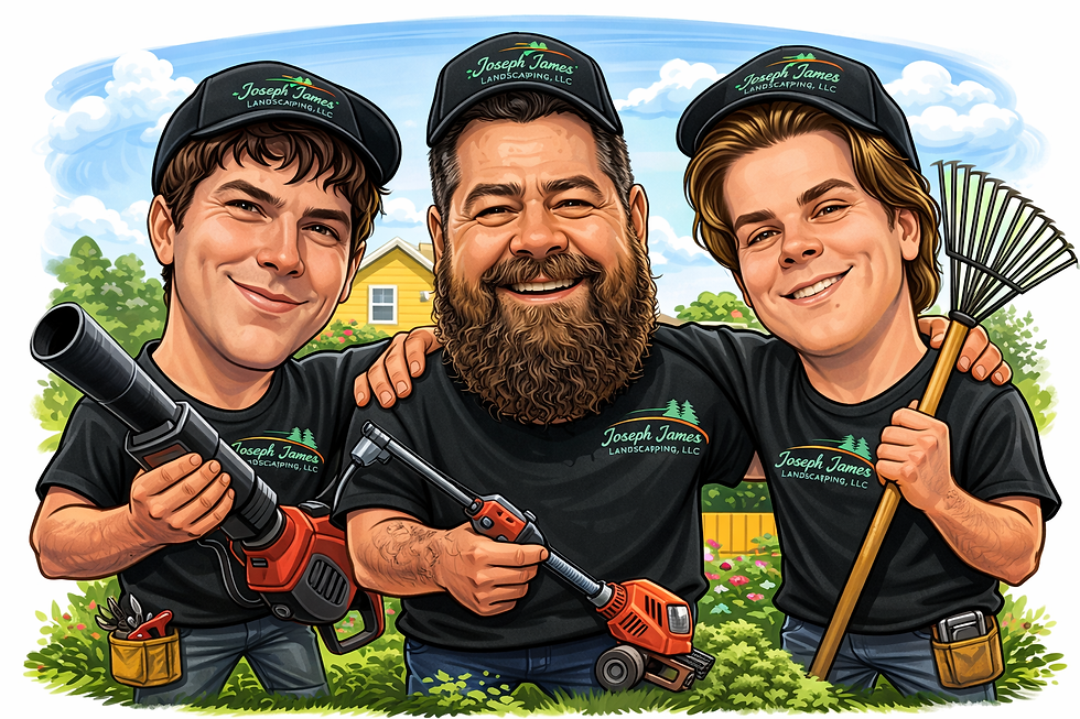 Joseph James Landscaping The Crew Caricature