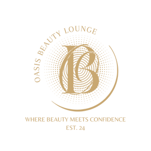 a logo for oasis beauty lounge where beauty meets confidence