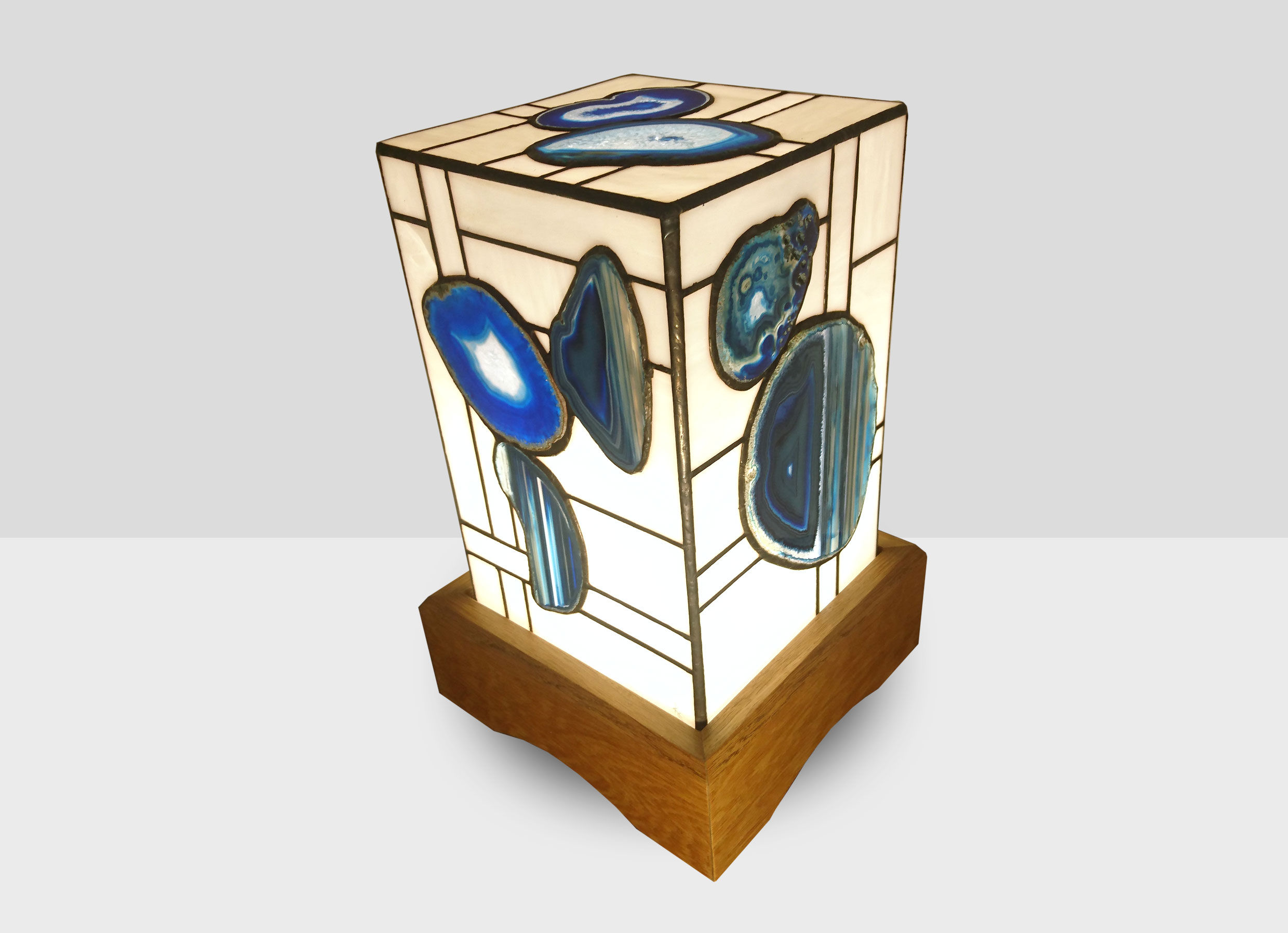 Blue Agate Lamp #4220/4