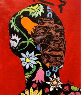 2025 CCA Black Royalties (Acrylic & Aerosol Paint on Vinyl Canvas)  Reginald Rousseau New