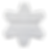 White snowflake shaped nylon dog chew toy with textured details on a plain background