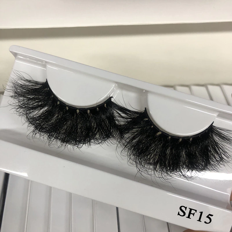 Thumbnail: Volume Mink Lashes Dramatic Fluffy 25mm Long Eyelashes Reusable Cruelty Free 