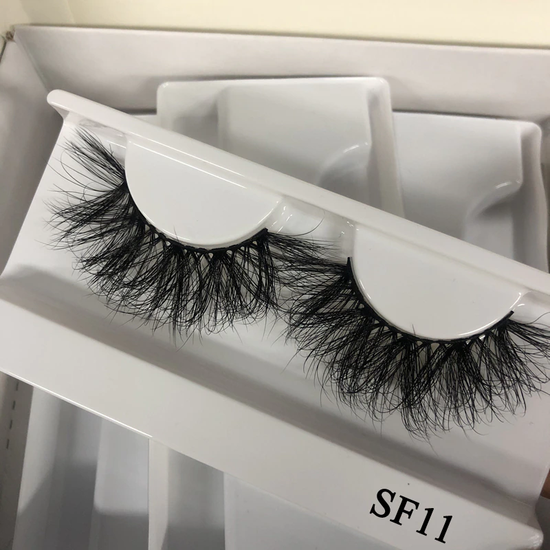 Thumbnail: Volume Mink Lashes Dramatic Fluffy 25mm Long Eyelashes Reusable Cruelty Free 