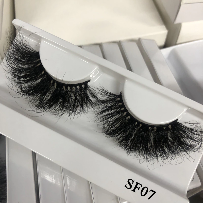 Thumbnail: Volume Mink Lashes Dramatic Fluffy 25mm Long Eyelashes Reusable Cruelty Free 