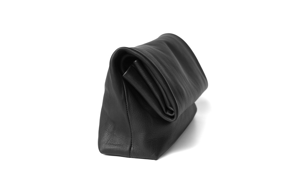 Miniaturbild: Leder-Clutch, Seitenansicht