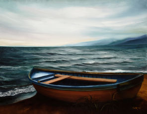 This abandoned rowboat brought with it dreams of rowing far out into the sea with no particular destination in mind. Just to feel one with the water and sky.