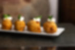 Gourmet croquettes at an intimate wedding villa Barcelona