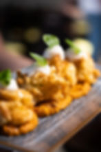 Gourmet appetizers at an intimate wedding villa Barcelona