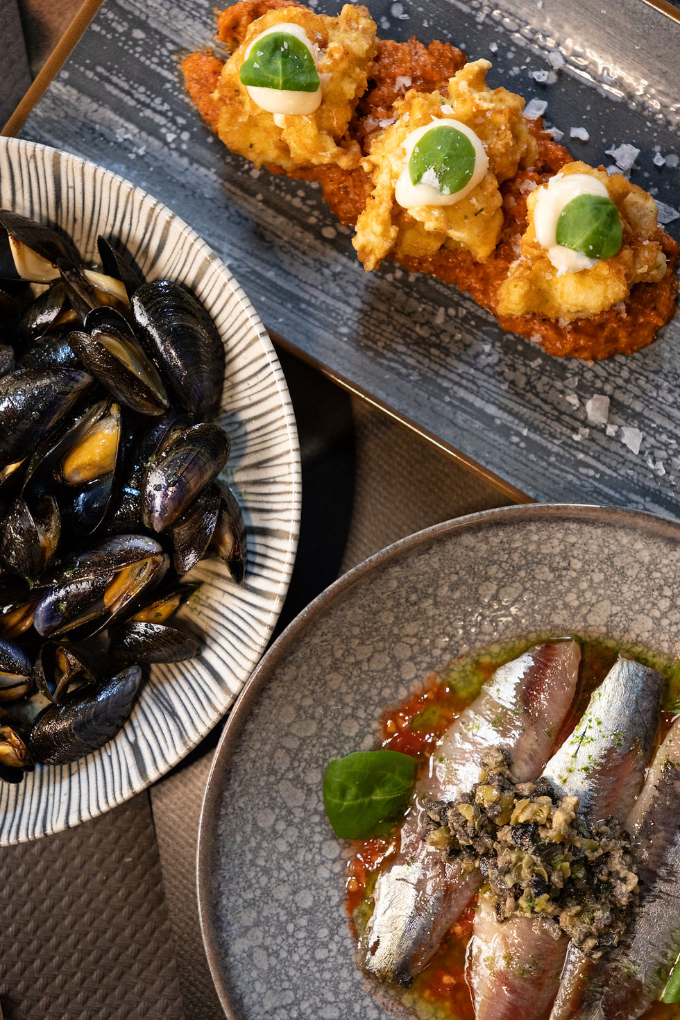 Gourmet seafood tapas for private catering enquiry Barcelona