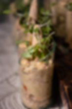 Gourmet appetizers at an intimate wedding villa Barcelona