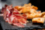 Iberian ham and tomato bread at an intimate wedding villa Barcelona
