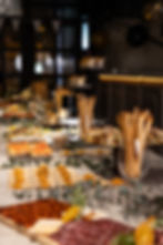 Catering buffet at an intimate wedding villa Barcelona