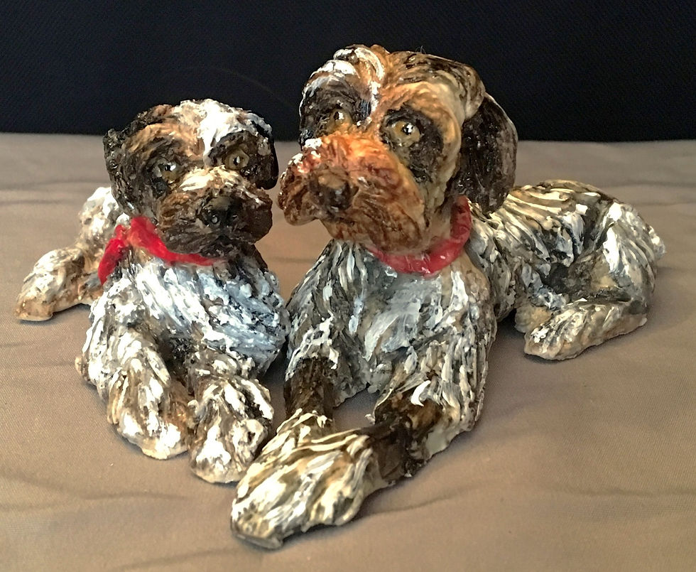Custom Wire Haired Griffon sculpture
