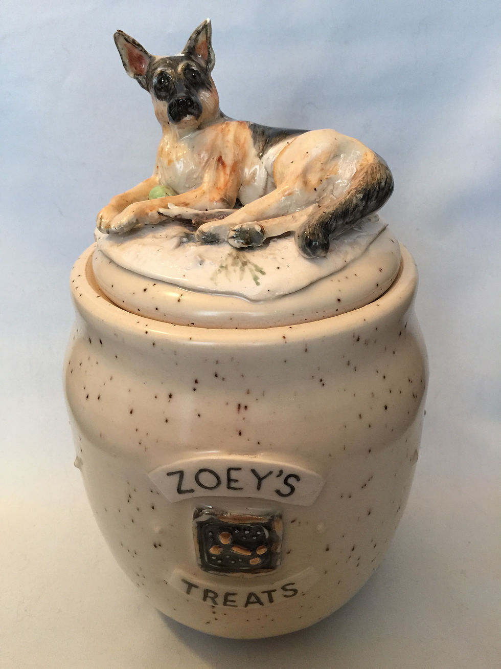 German Shepherd Custom Dog Treat Jar