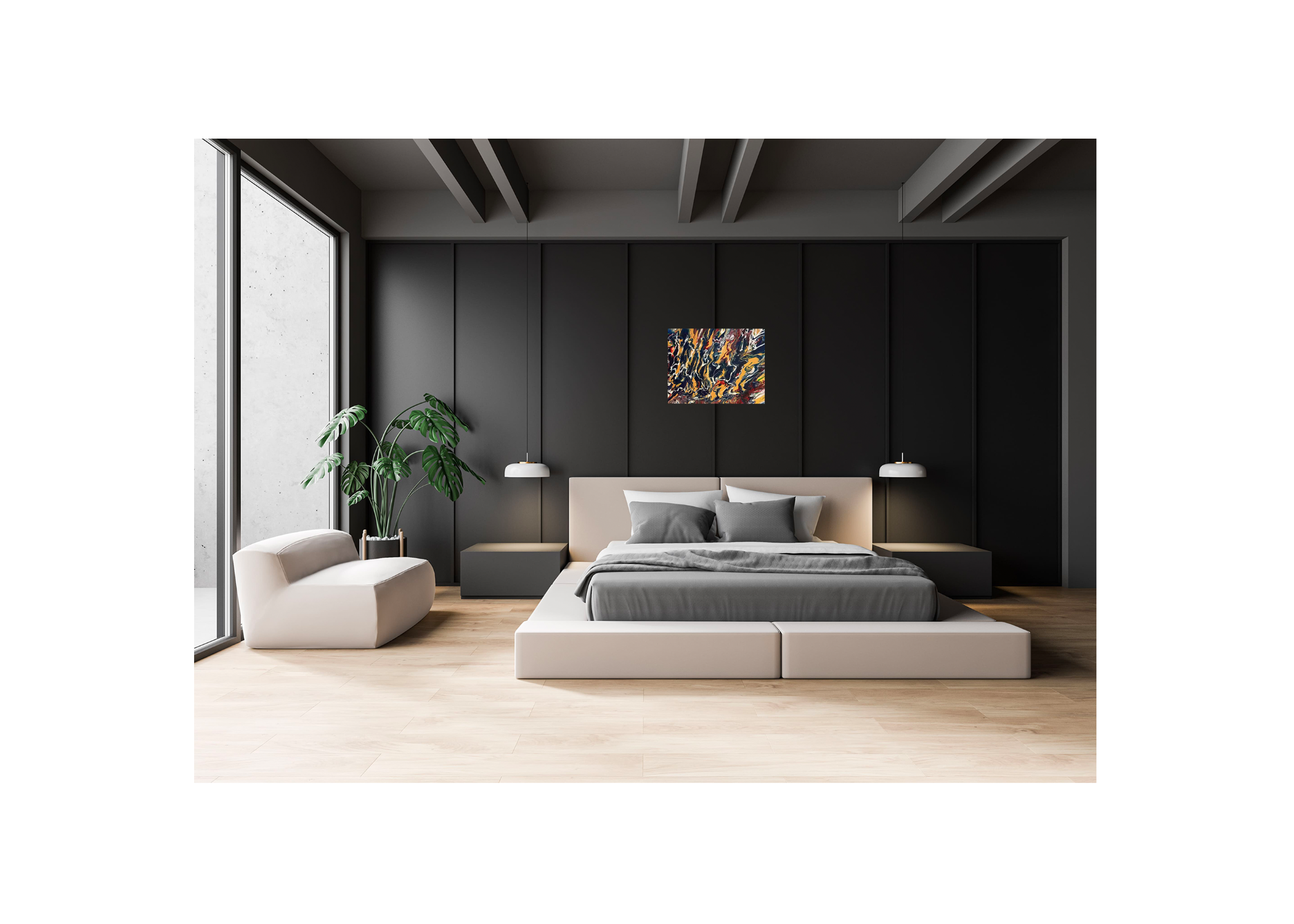 Tiger - larger Acrylic abstract with amazing color