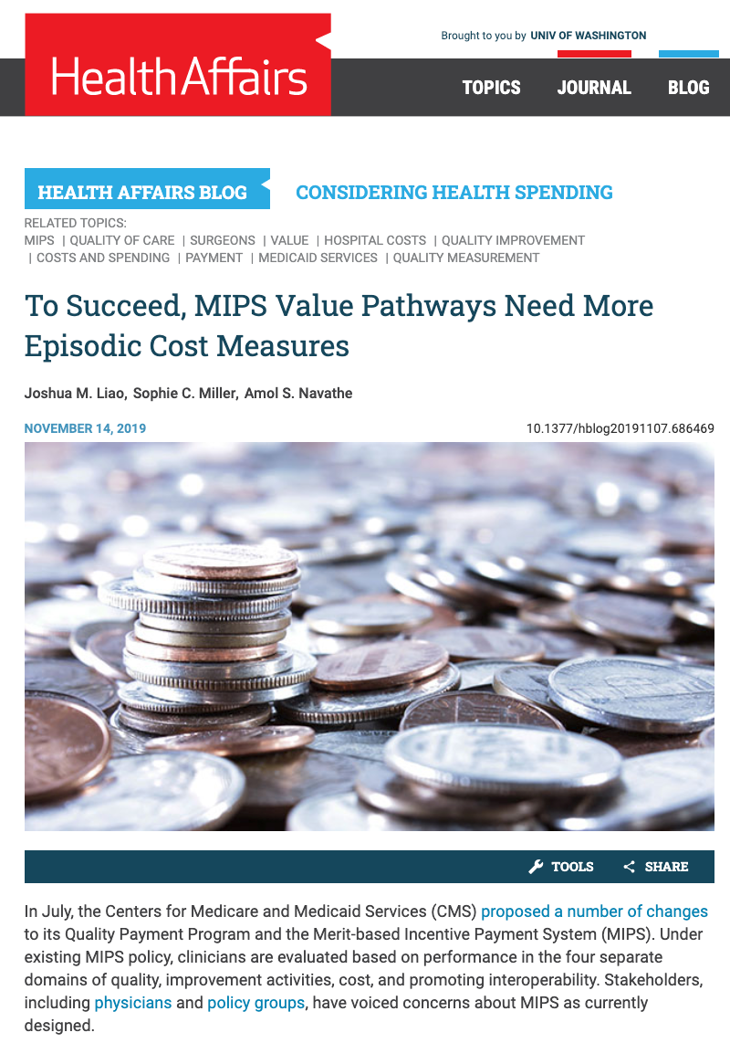 MIPS Value Pathways A Worthy Effort, but More Cost Measures Needed for