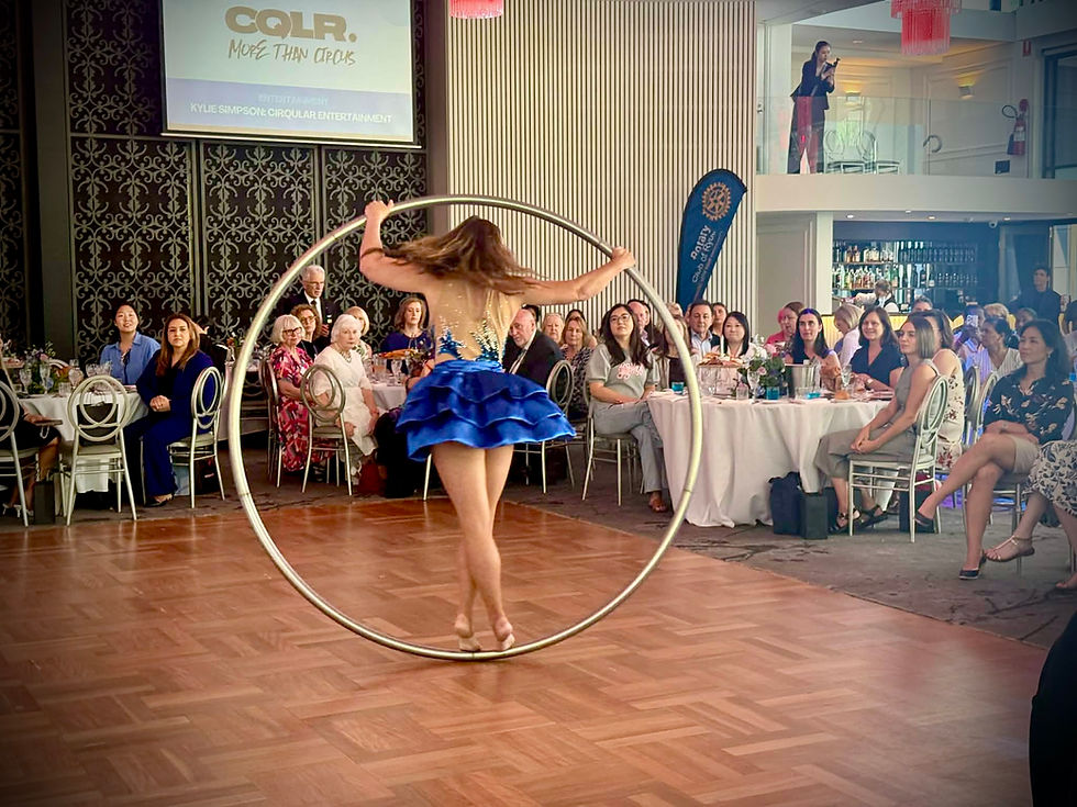 International Women’s Day at Curzon Hall, Cyr Wheel Performance Celebrating Women, Wellbeing and Influence