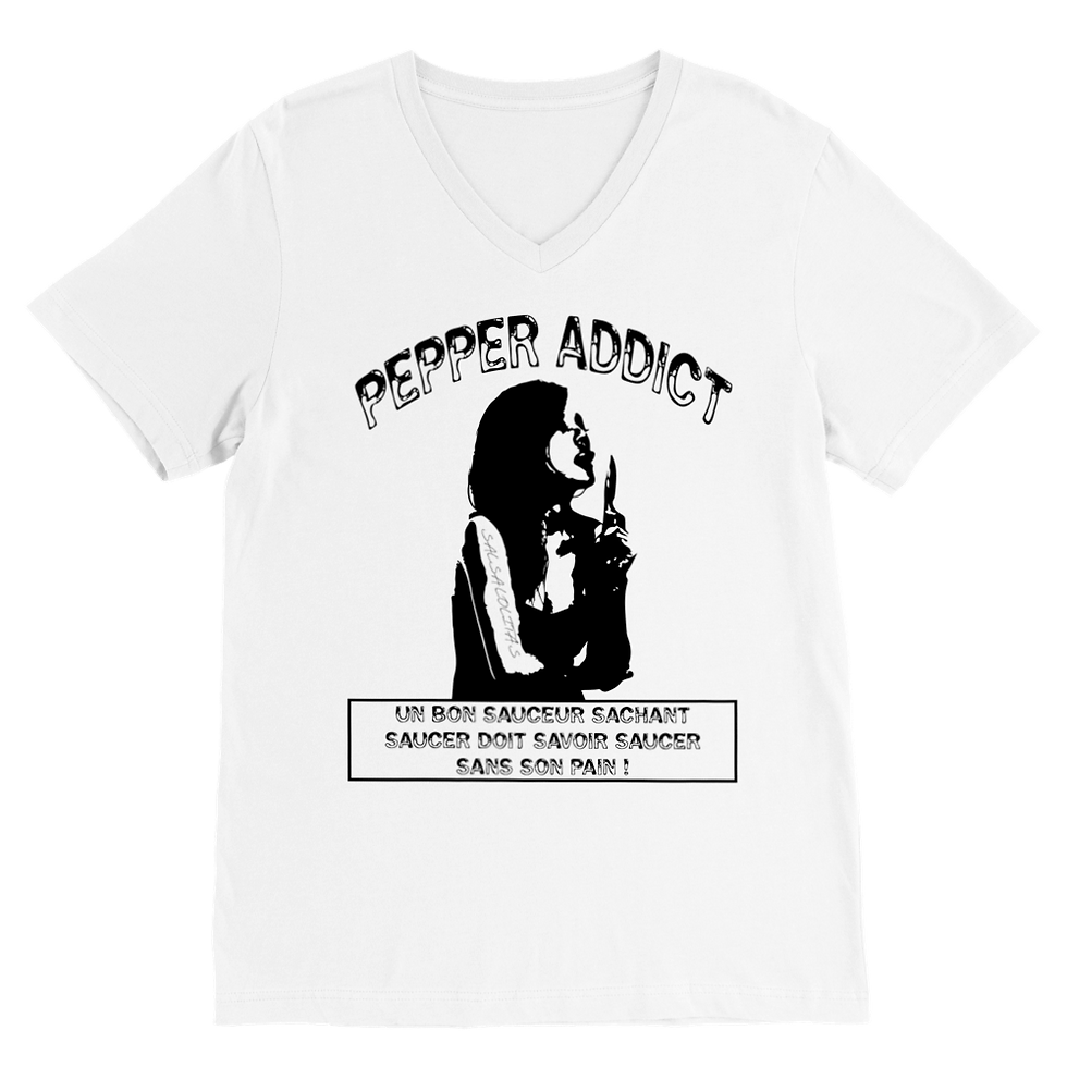 Miniature : T-shirt unisexe premium col en V