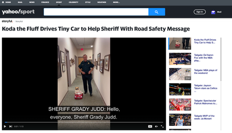 Koda The Fluff on Yahoo! News With Grady Judd