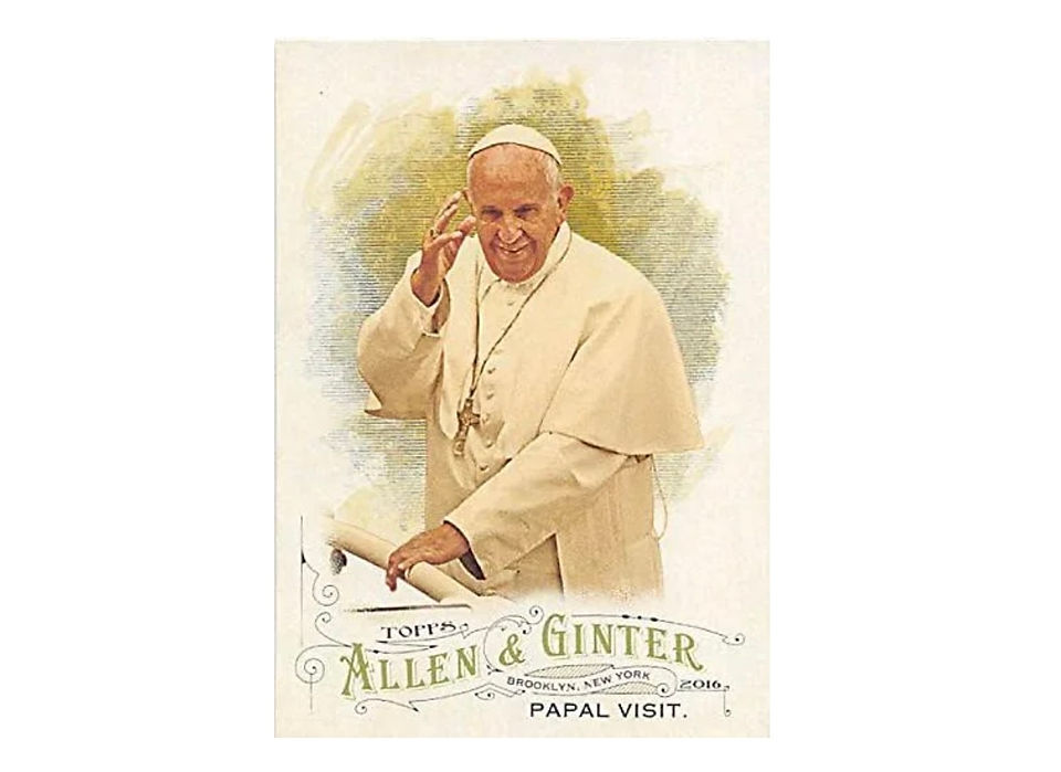 Few of the Popes cards released by Topps in the past