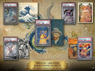 Pikachu Van Gogh & Pokémon Cards Inspired by Legendary Art Slab-Z thumbnail