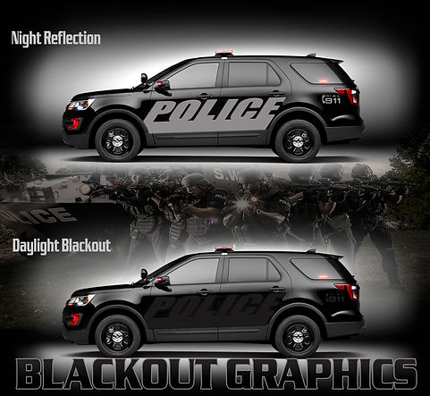 POLICE GHOST GRAPHICS, BLACKOUT GRAPHICS