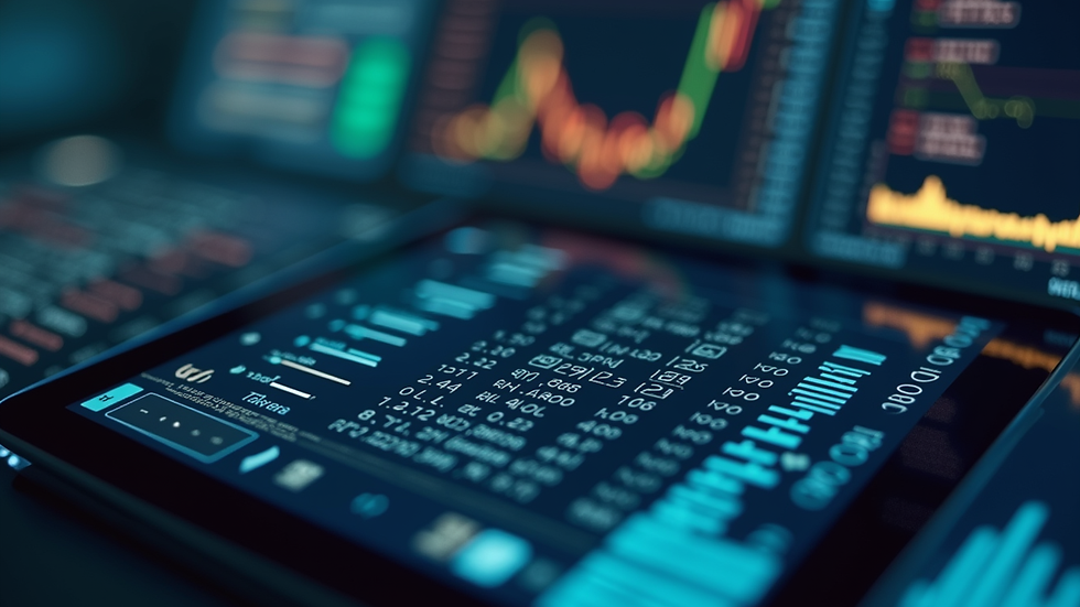 Close-up view of a digital ledger displaying tokenised equity data