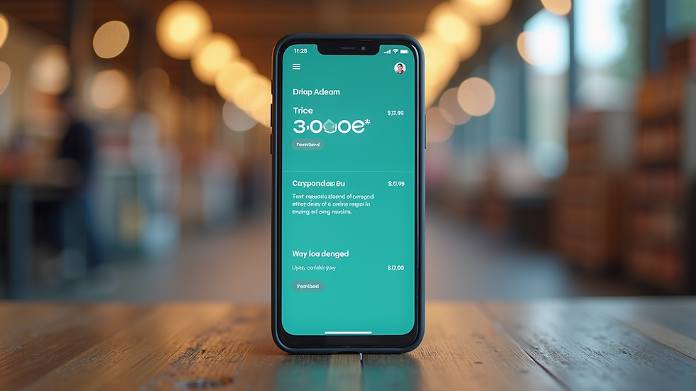 Close-up view of a smartphone displaying a shopping app with price alerts