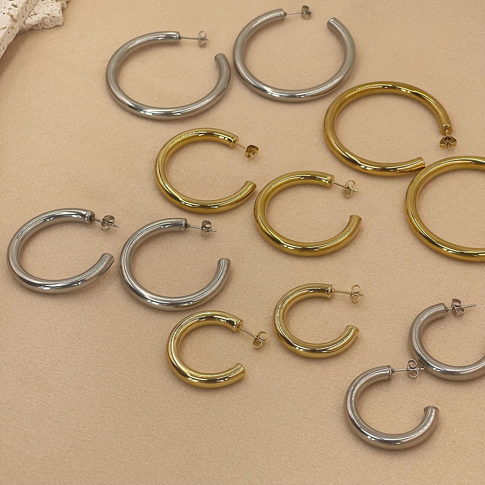 Thumbnail: 30/40/50mm Classic Stainless Steel Ear Buckle 