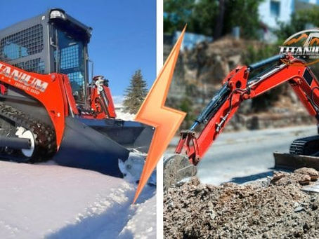 mini excavator vs skid steer