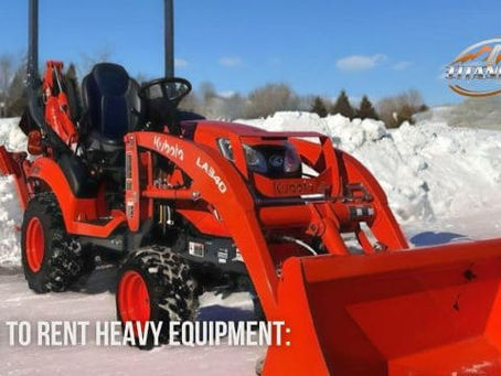 a guide on how to rent heavy equipment with a Kubota BX23S Loader Backhoe