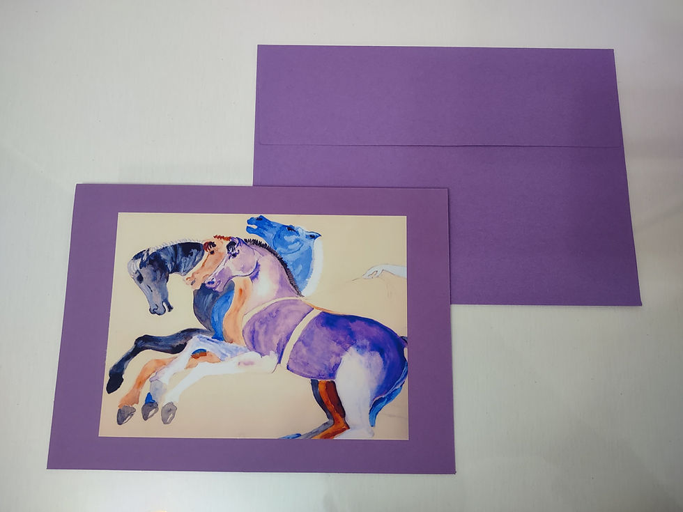 Thumbnail: Grecian Horses - Art Card 4"x6"