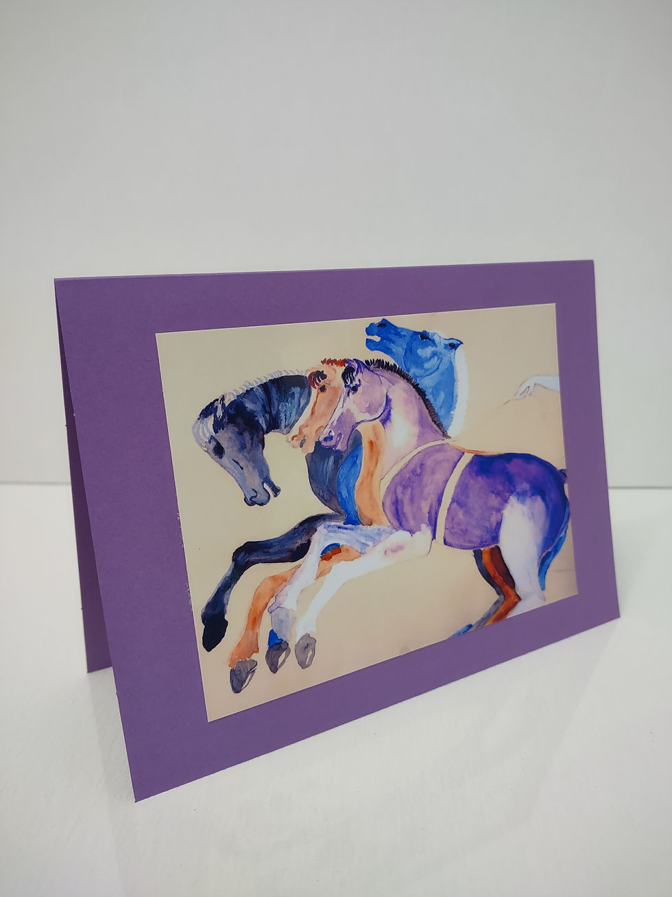 Thumbnail: Grecian Horses - Art Card 5"x7"