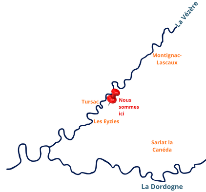 Carte de la vallée de la vézère